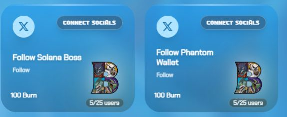 Current Social tasks and rewards