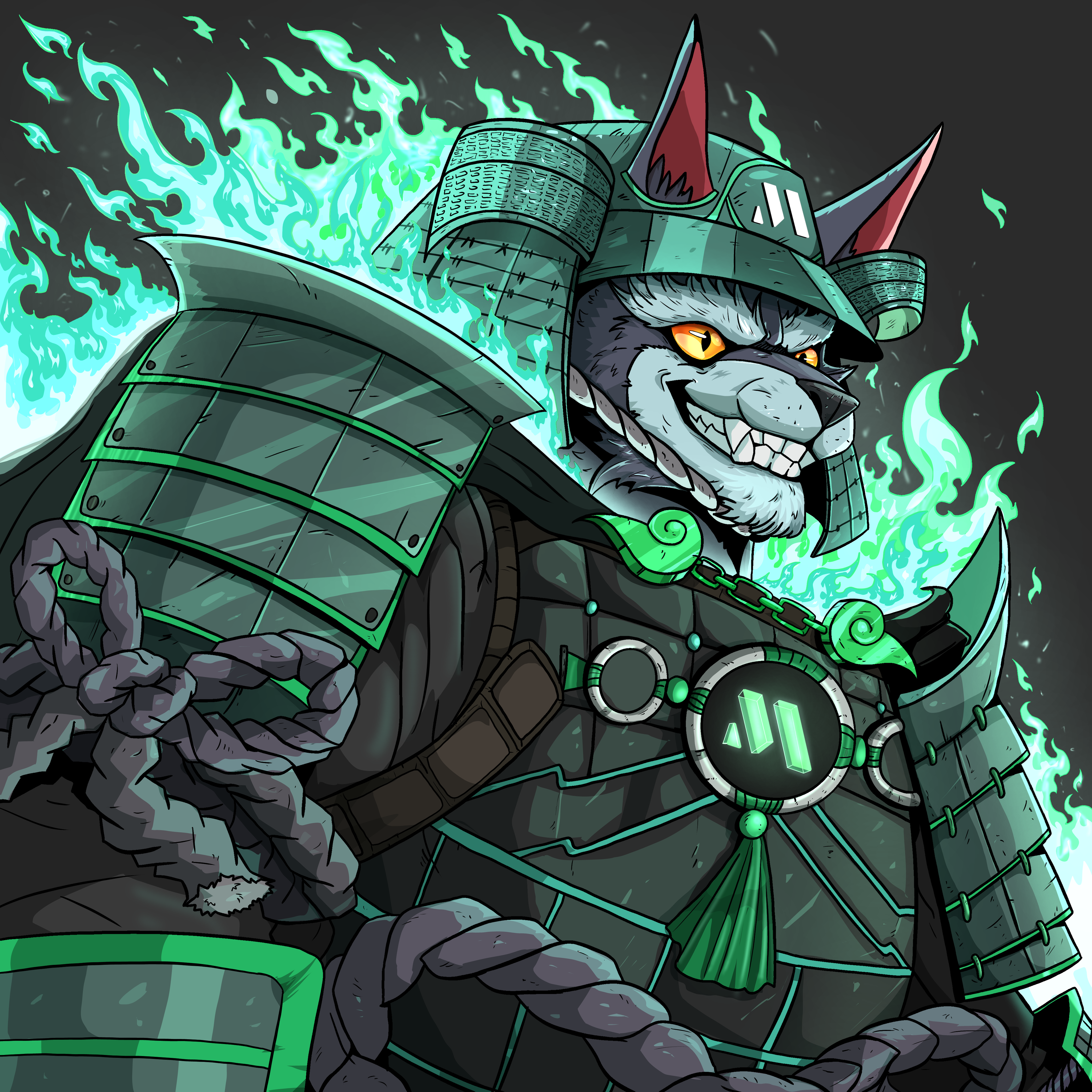 High-resolution Wolf NFT artwork with Metaplex armor